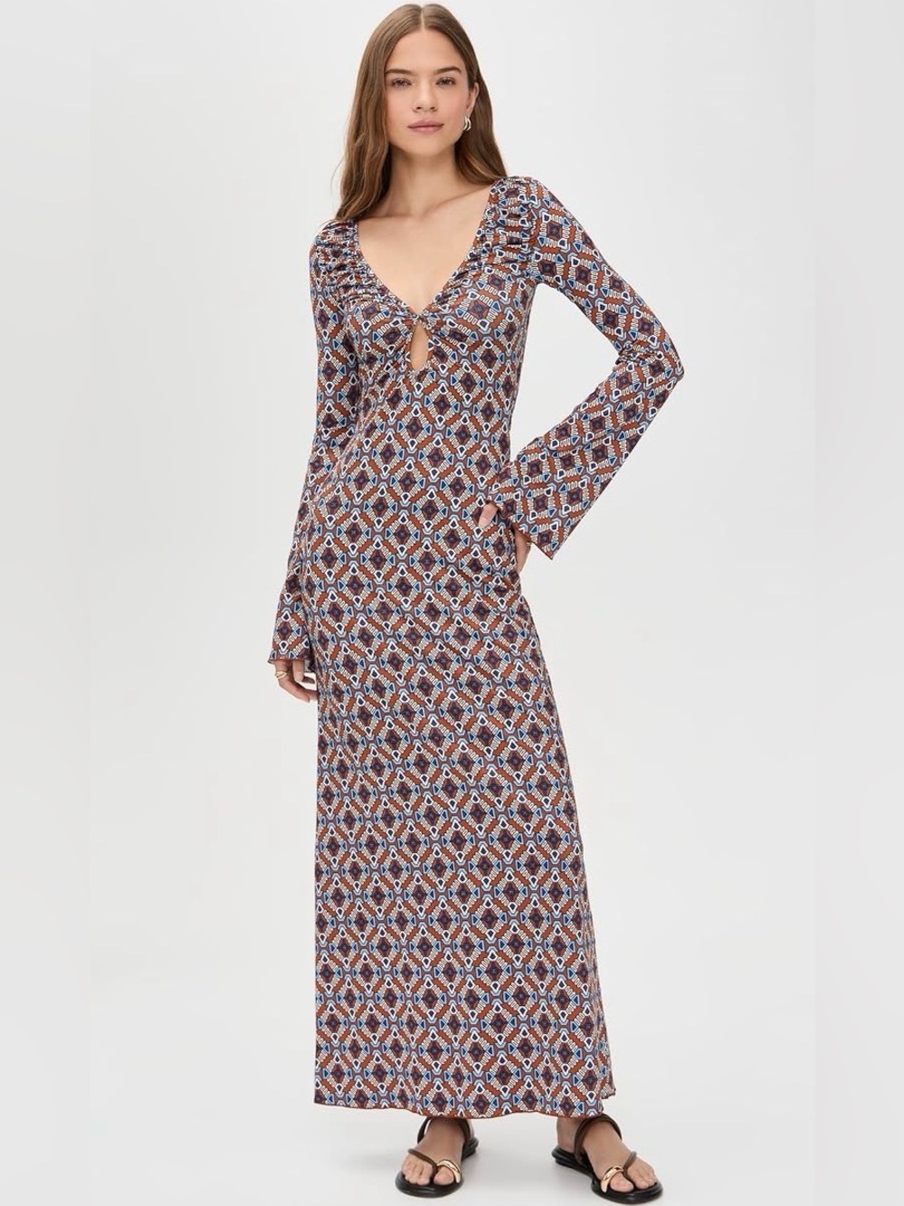 NWT Eywasouls Malibu Diana Bell Sleeve Dress, Size XS